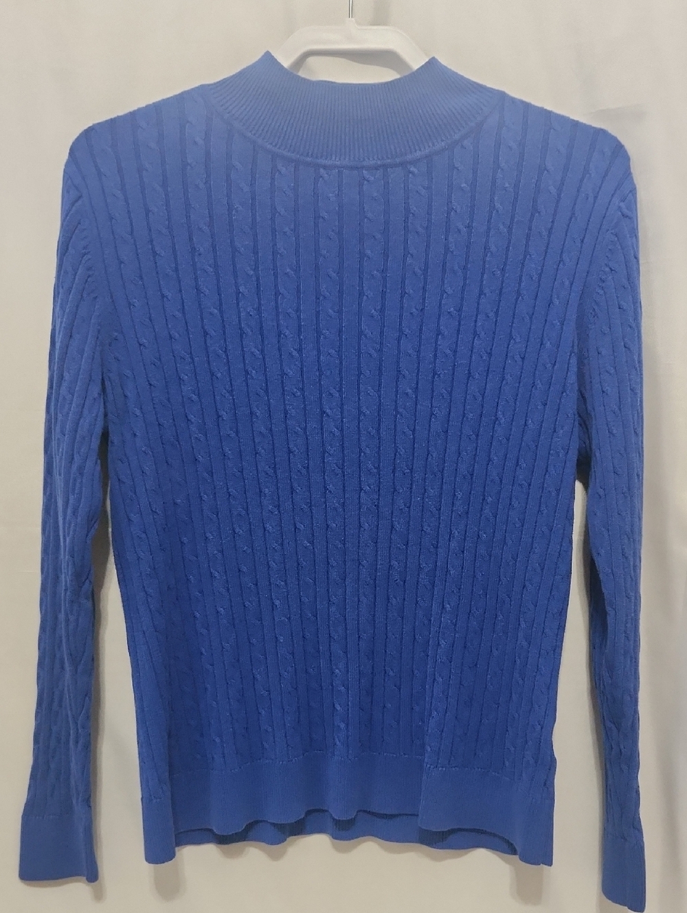 Laura Scott Petite Royal Blue Ribbed Pullover